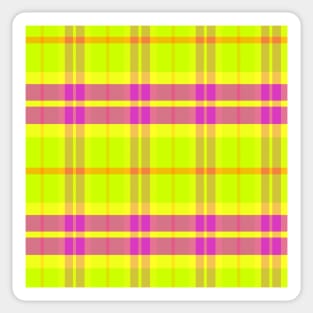 Neon Aesthetic Ossian 1 Hand Drawn Textured Plaid Pattern Sticker